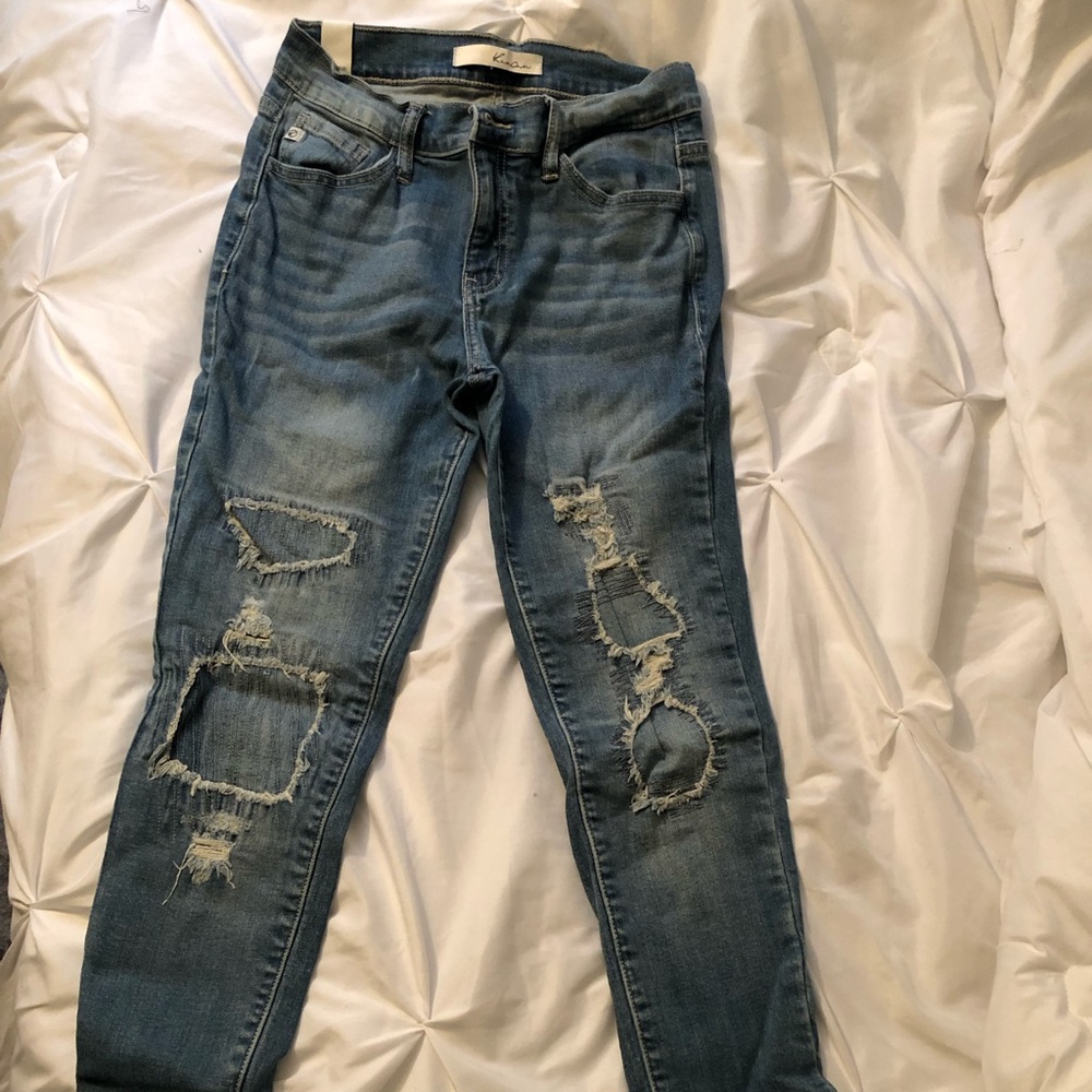 KanCan Patched Skinny Jeans